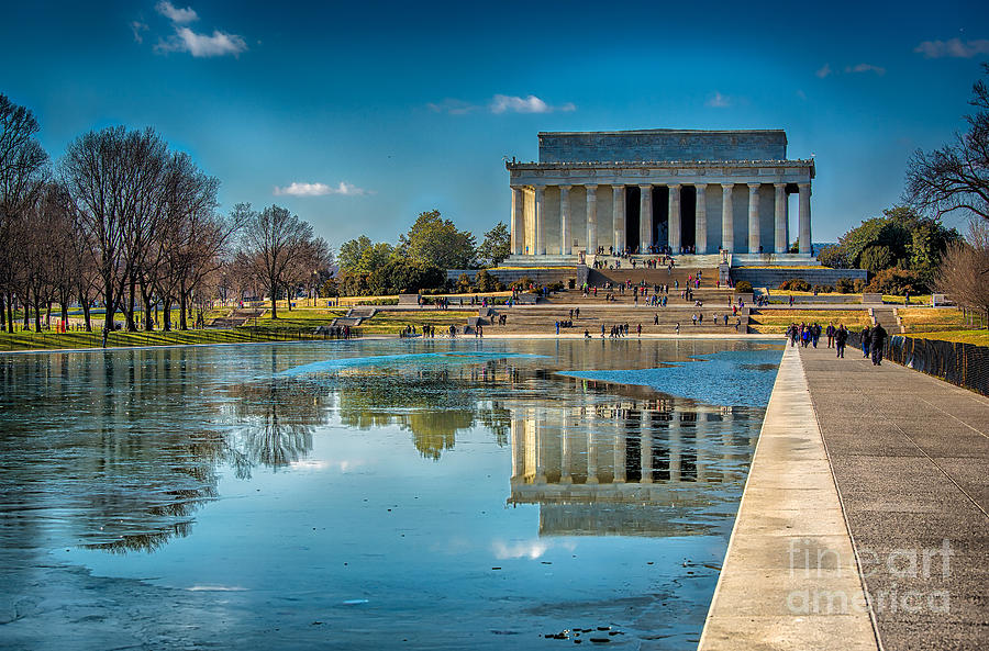 Lincoln Memorial reflection Photograph by Izet Kapetanovic