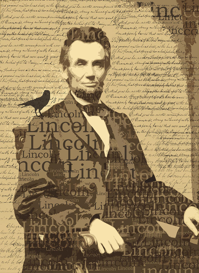 Lincoln Digital Art by Nancy Merkle