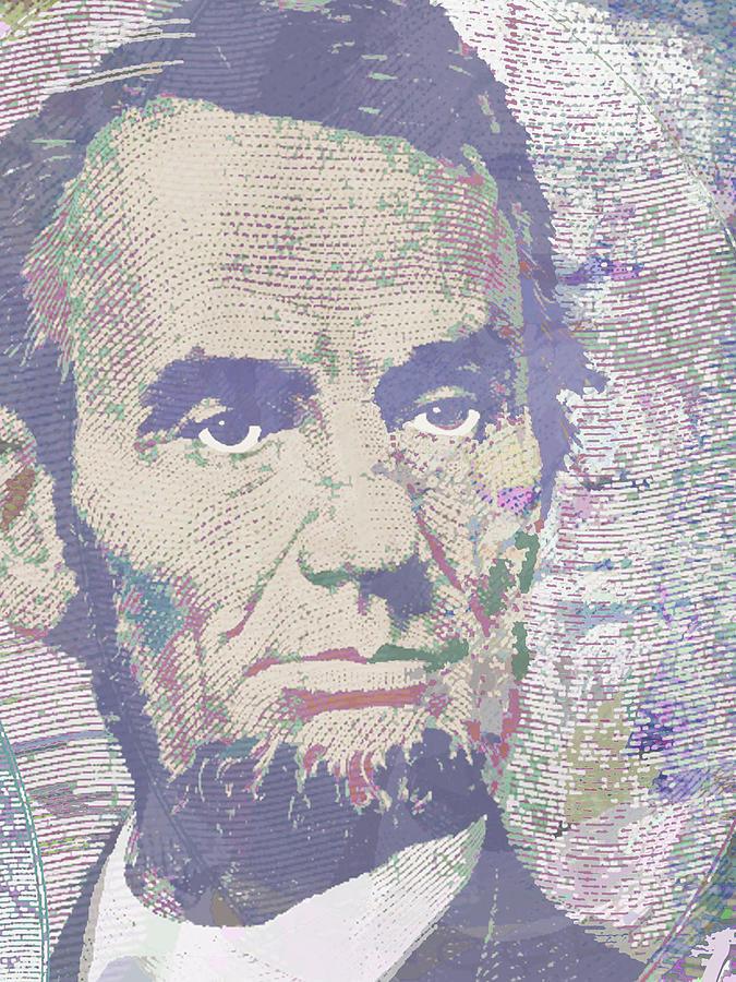 Lincoln Reimagined Vertical Painting by Tony Rubino