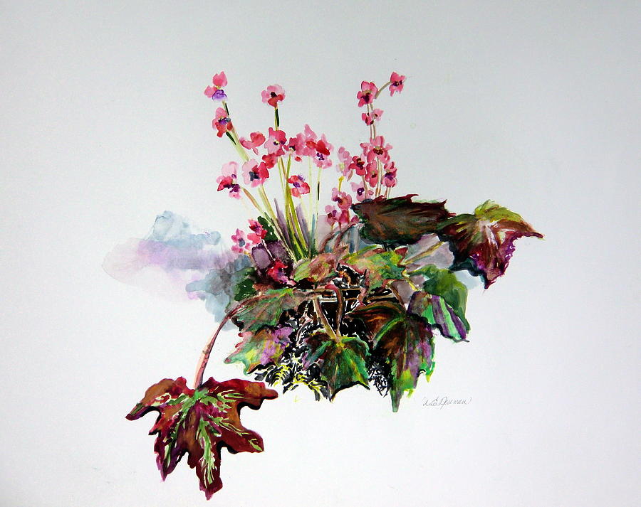 Linda Begonias Original Painting by Mindy Newman