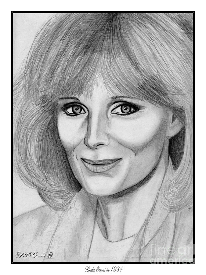 Linda Evans in 1984 Drawing by J McCombie