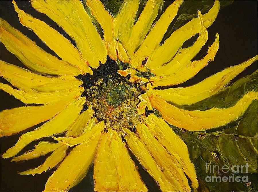 Lindas Arizona Sunflower 2 Painting by Sherry Harradence