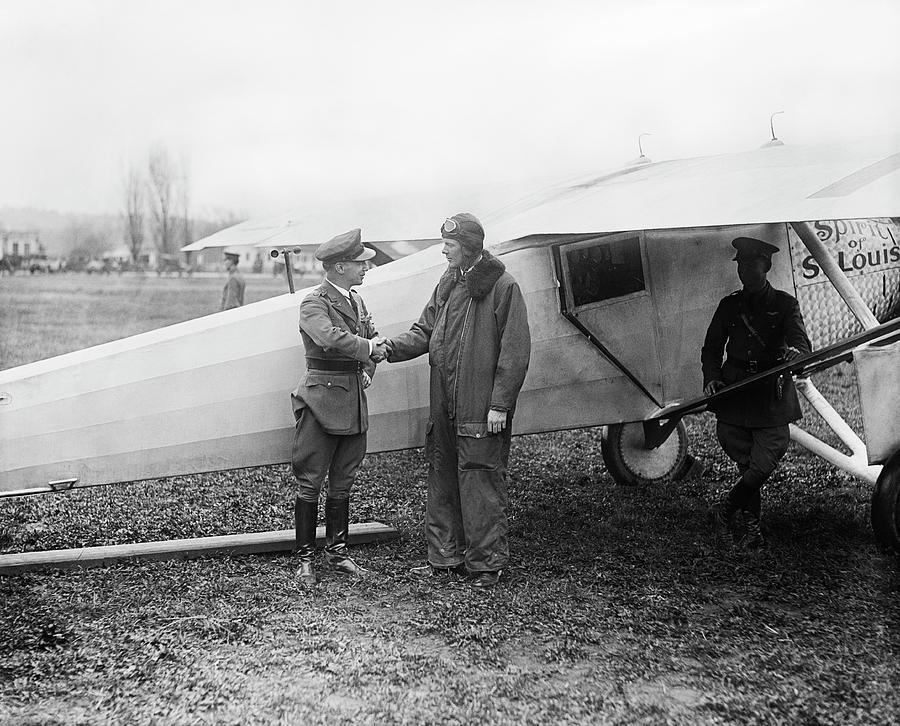 Lindbergh And spirit Of St Louis Photograph by Library Of Congress