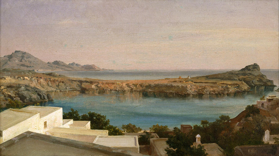 Lindos Rhodes Painting by Frederic Leighton