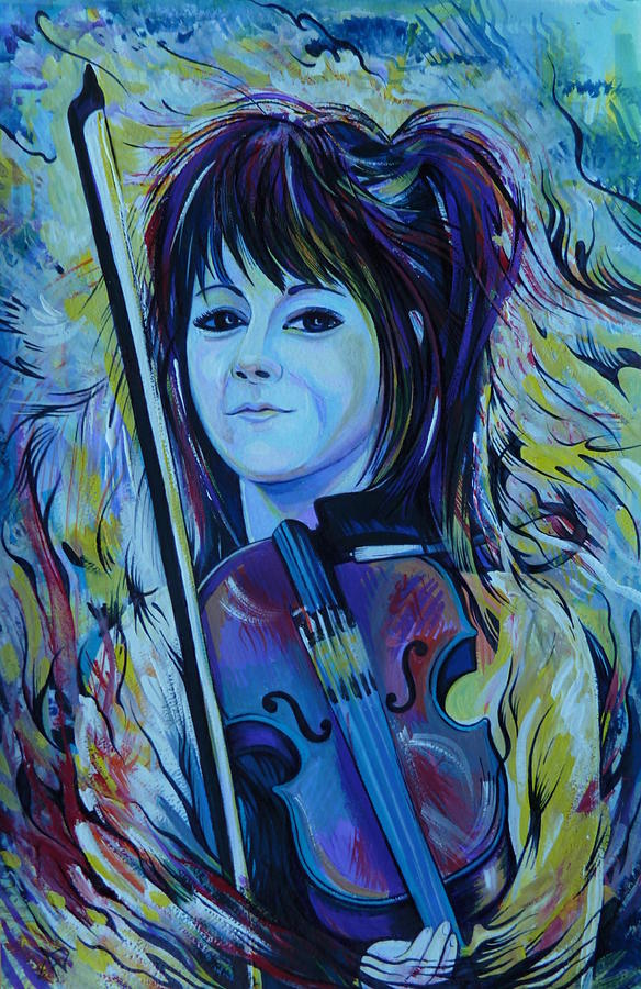 Celebrity Painting - Lindsey Stirling by Anna  Duyunova