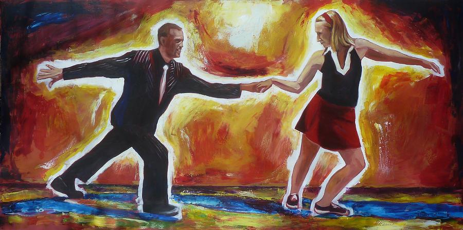 Lindy Hop in Waterloo Painting by Sheila Diemert