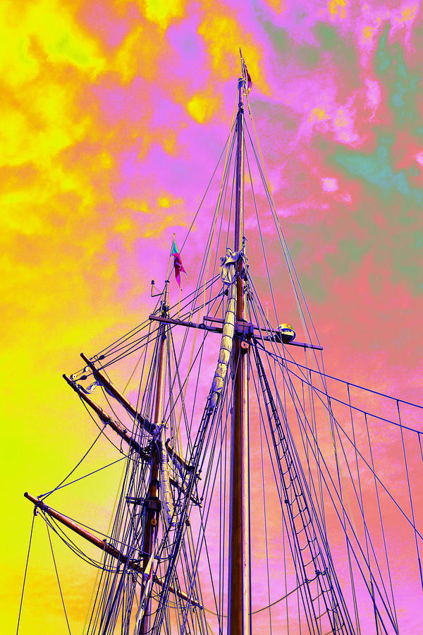 Lines Masts and Spars Photograph by Richard Henne