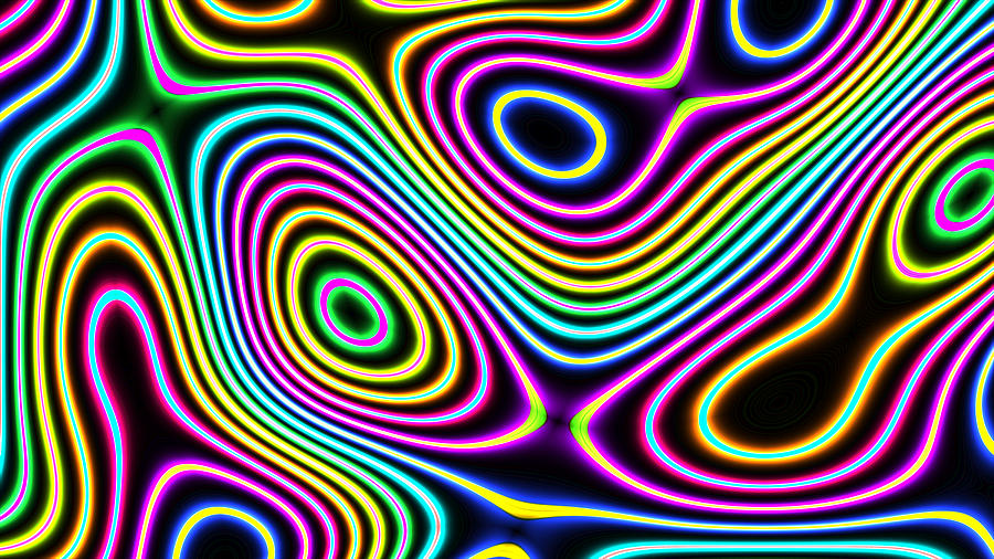 Abstract Digital Art - Lines of contour by Twilight Vision