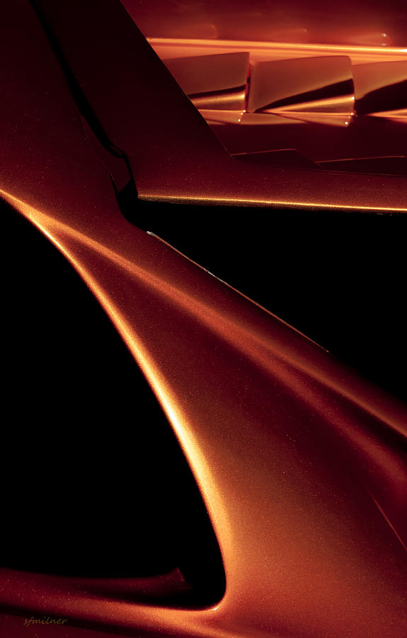 Lines of Lamborghini - Abstract Auto Art Photograph by Steven Milner