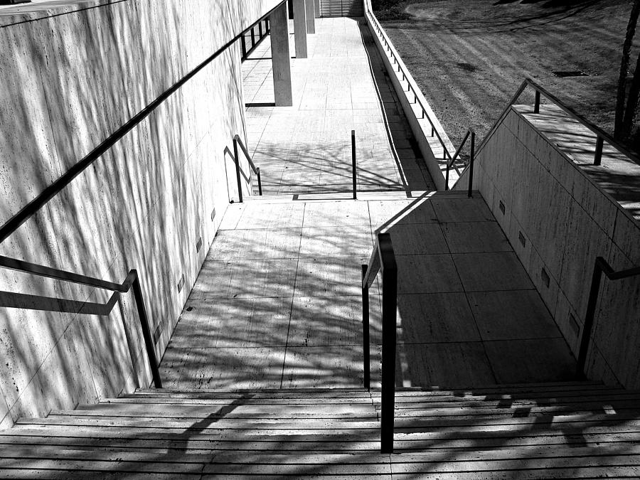 Lines Shadows and Rails Photograph by Eugene Campbell