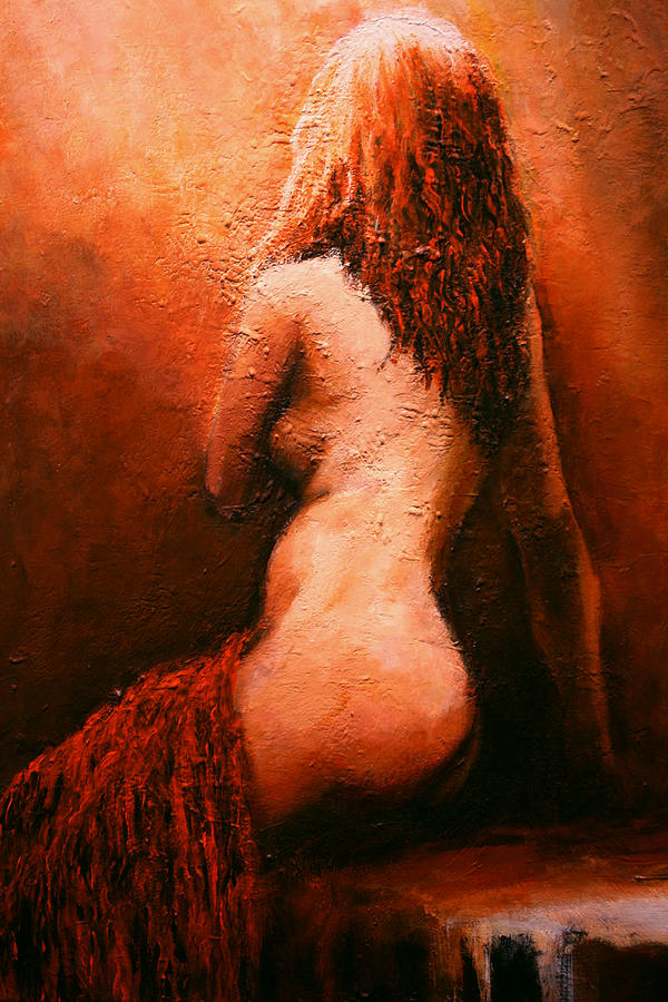 Nude Painting - Linore by Ted Castor