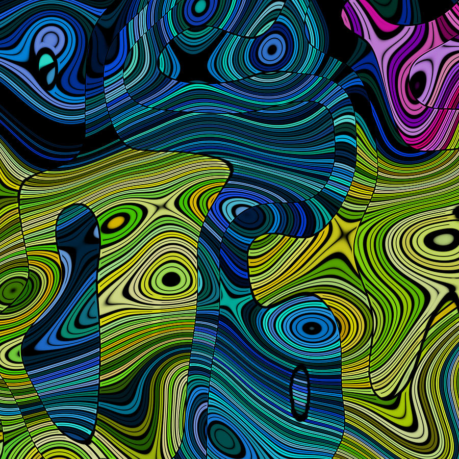 Abstract Digital Art - Linus - 04cr by Variance Collections