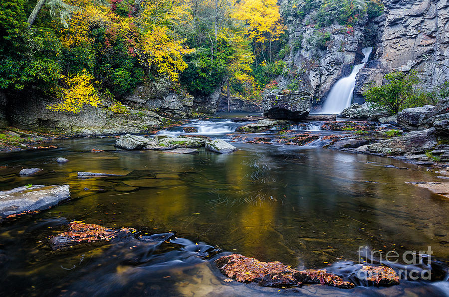 Fall Photograph - Linville Falls  by Anthony Heflin