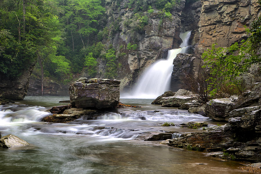 Linville Falls in the Rain Photograph by Mark Steven Houser