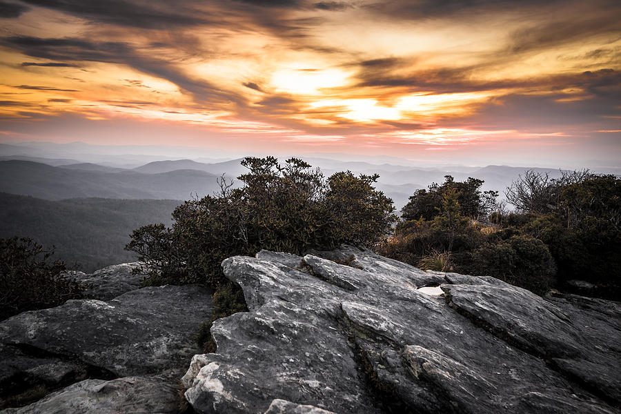 Spring Photograph - Linville Gorge Sunrise by Serge Skiba