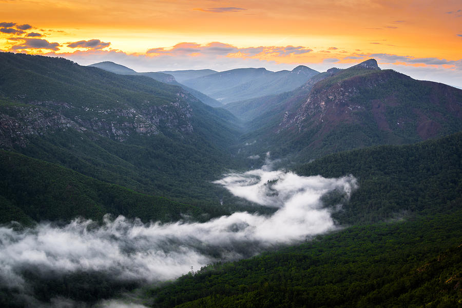Linville River of Fog Photograph by Serge Skiba