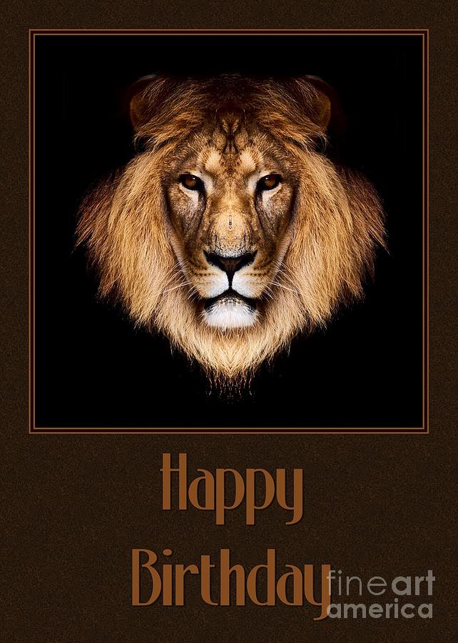 Lion Birthday Digital Art by JH Designs | Fine Art America