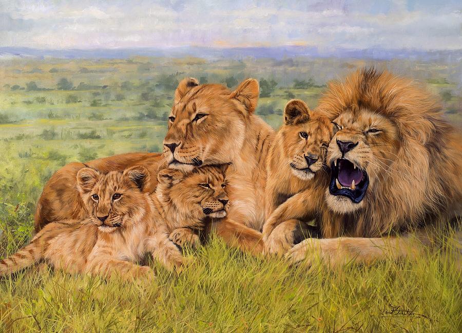 Lion Family Painting