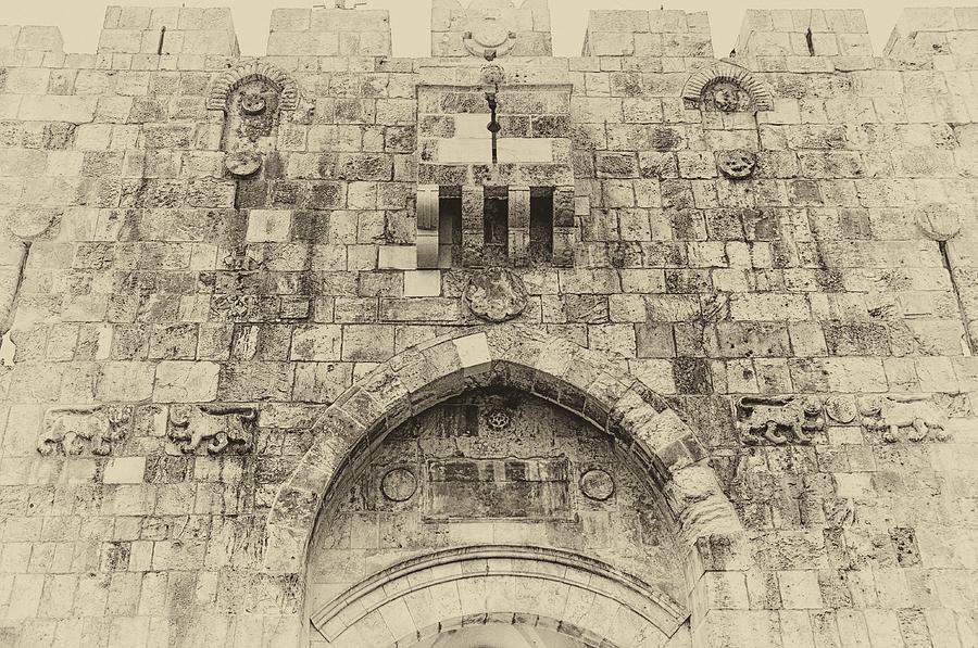 Lion Gate Jerusalem Old City Israel Photograph