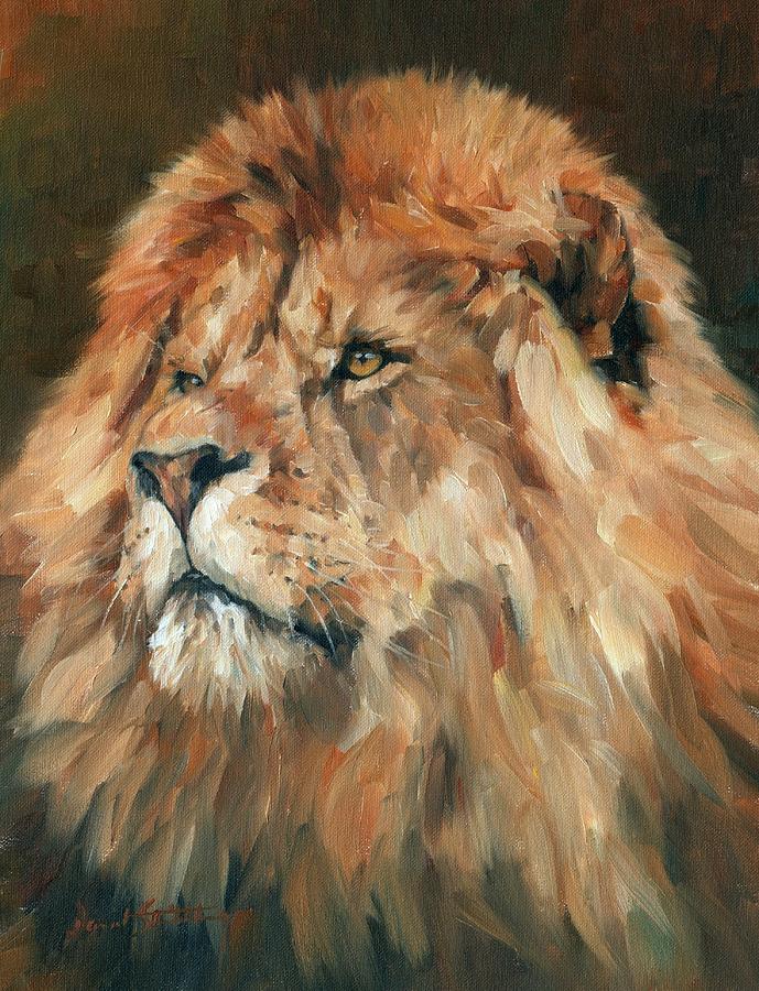 Lion King Painting by David Stribbling