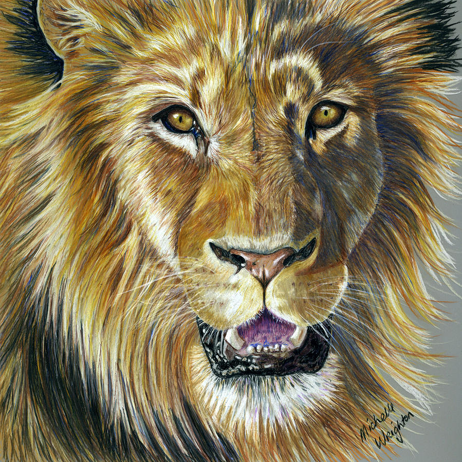 Lion Painting - Lion King by Michelle Wrighton