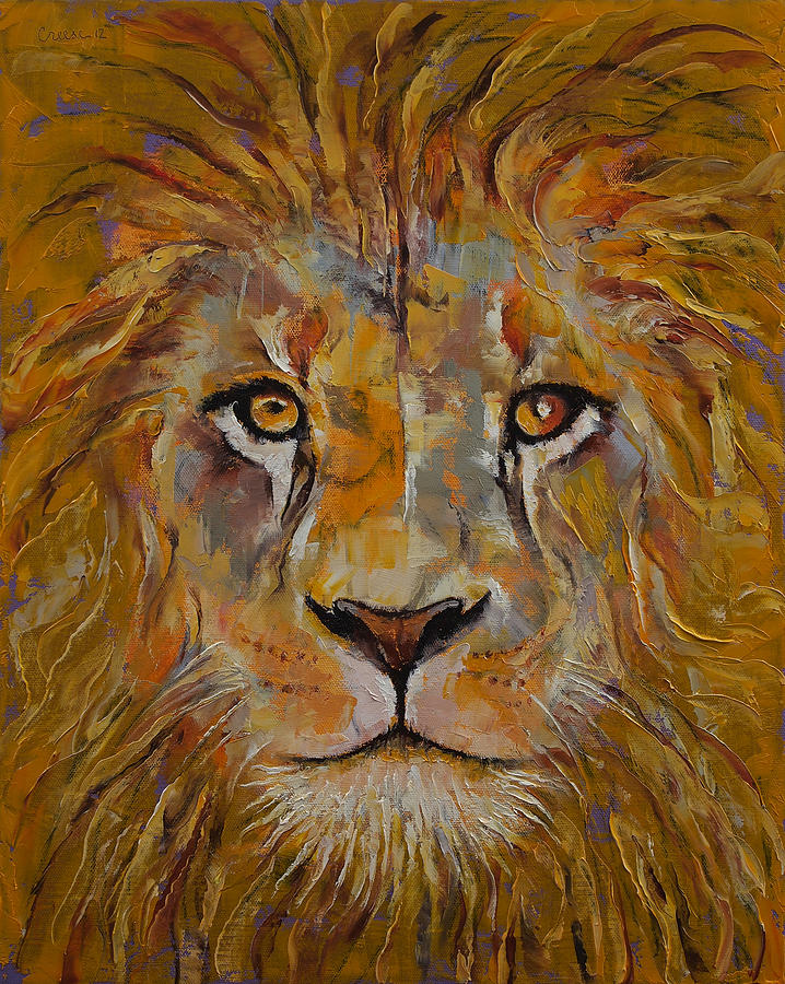 Lion Painting by Michael Creese