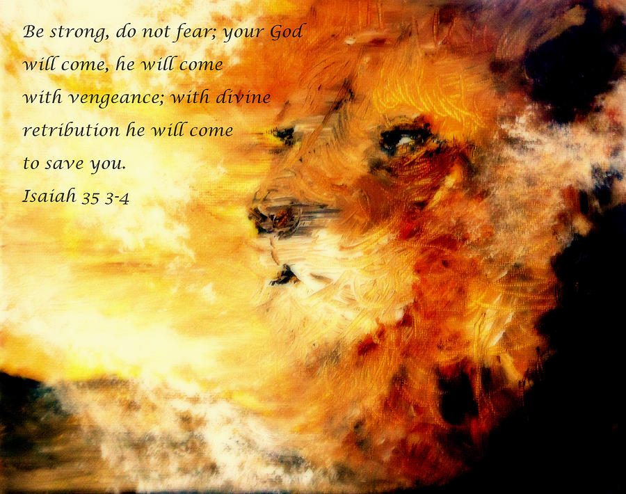 Lion of Judah Courage  Painting by Amanda Dinan