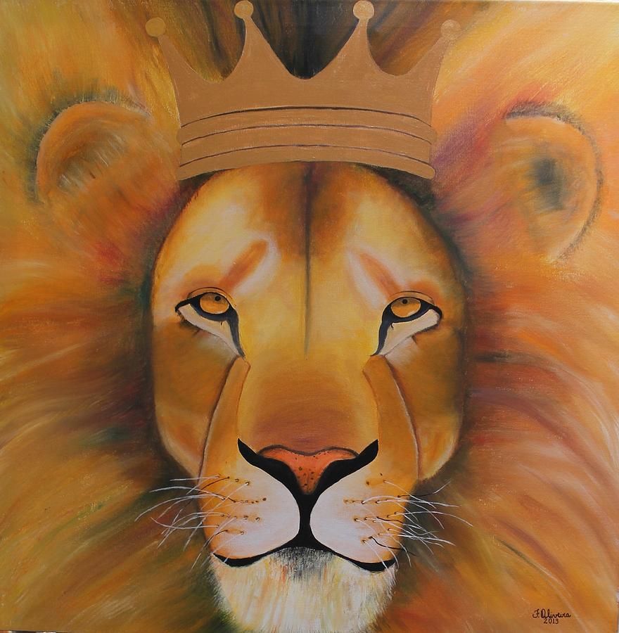 Lion Painting - Lion of Judah by Fabiana Oliveira