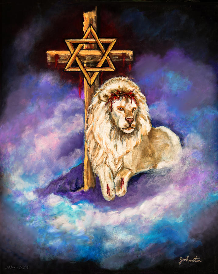 Knight Painting - Lion of Judah Original Painting ForSale by Nadine Johnston