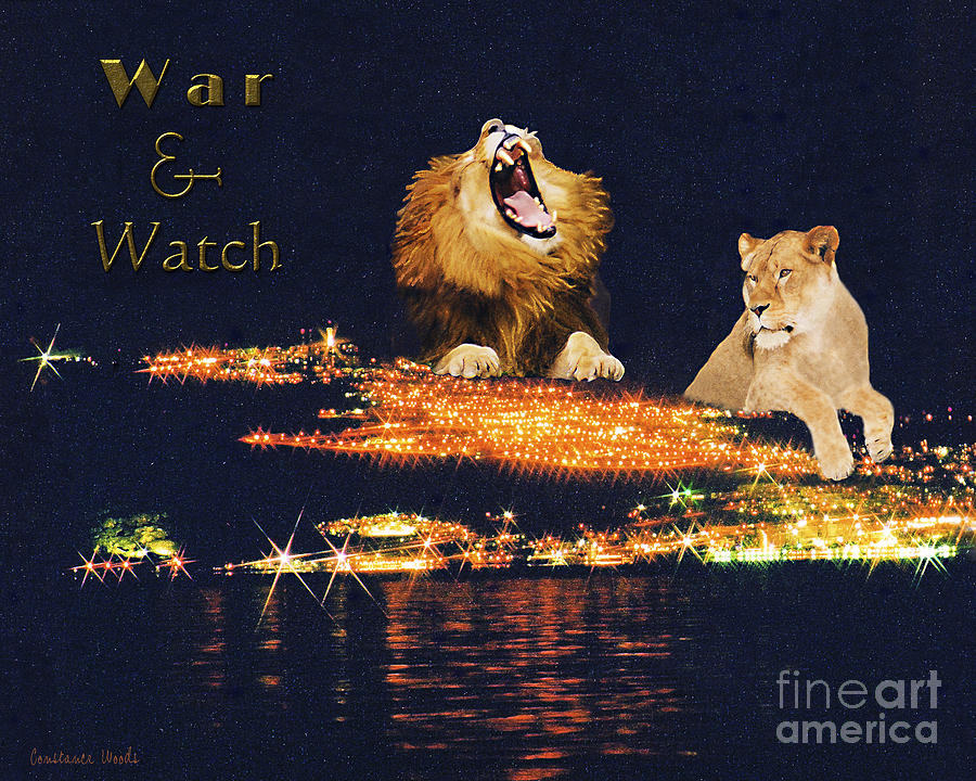 Lion Of Judah War and Watch Painting by Constance Woods