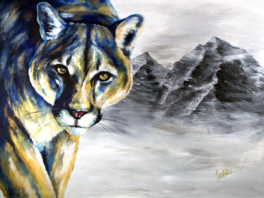 Ghost of the Mountains Painting by Teshia Art