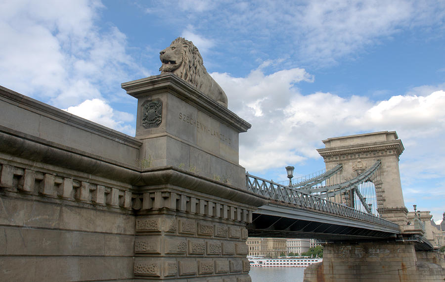 Lion on Chain Bridge Photograph by Caroline Stella