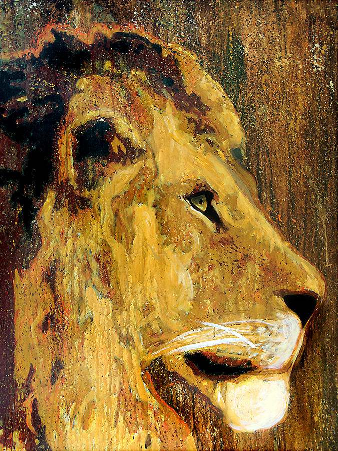 Lion Painting by Steve Gamba