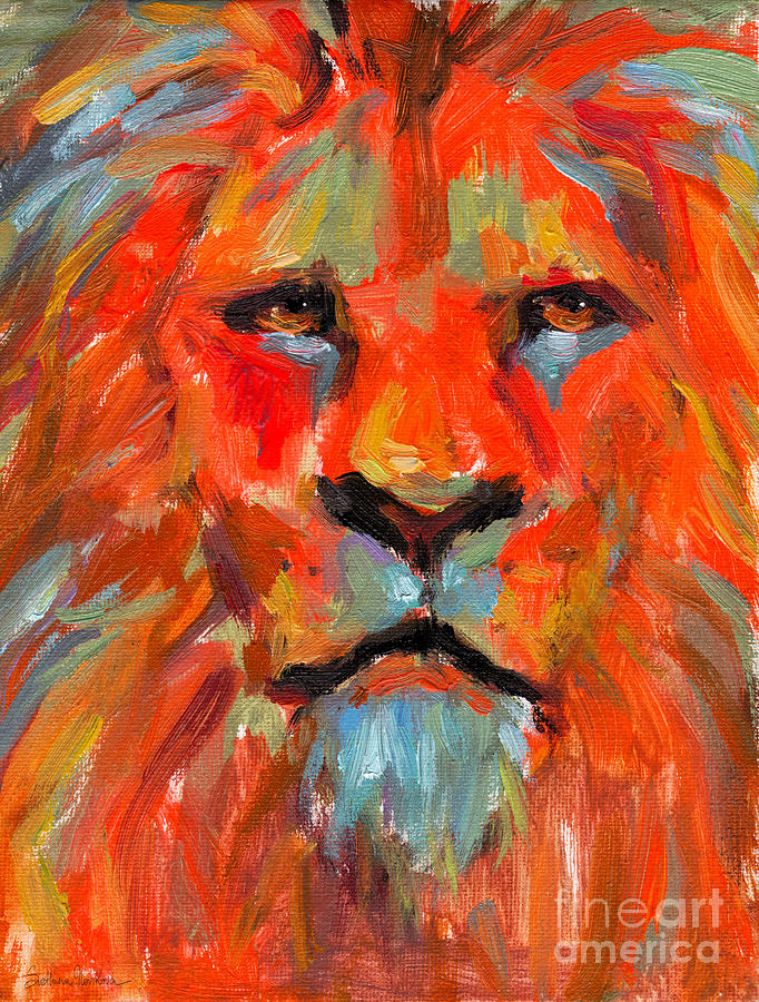 Lion Painting by Svetlana Novikova