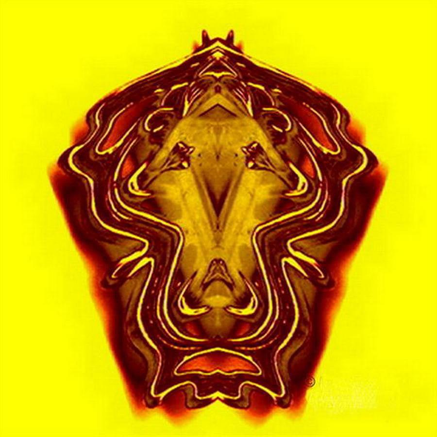 Lion tall Digital Art by Mary Russell
