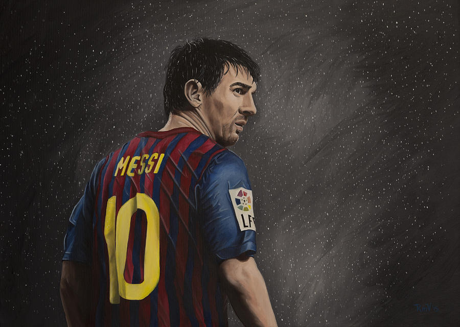 Lionel Messi - Superstar Painting by Rudy Vandecappelle