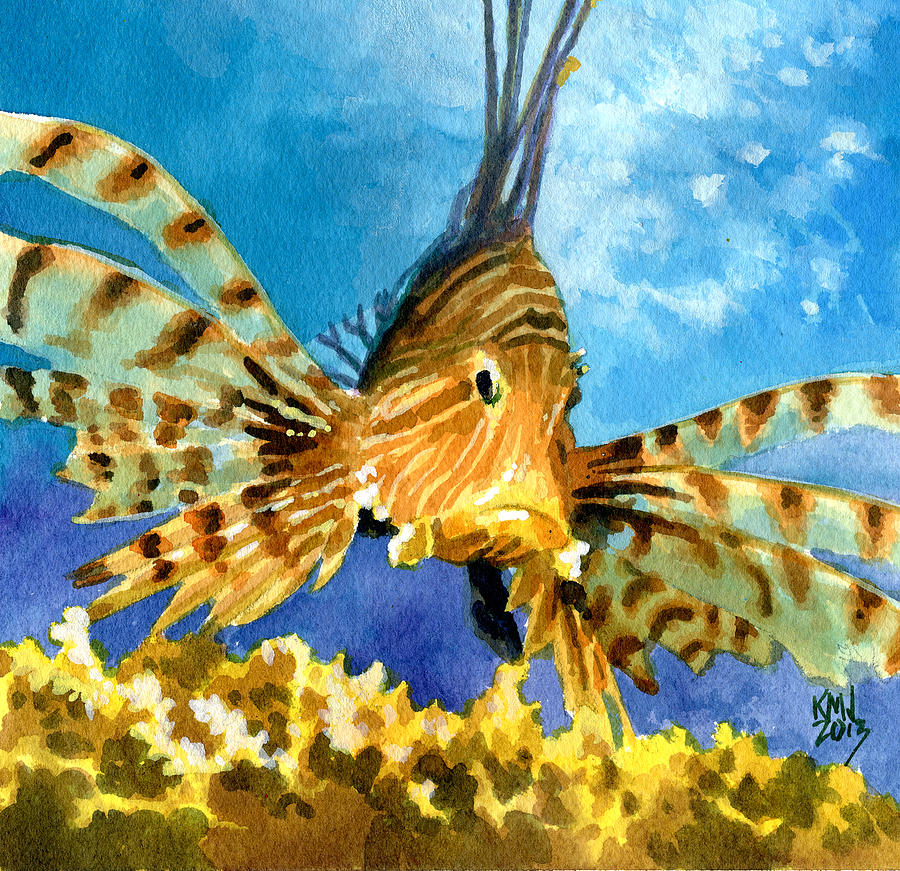 Fish Painting - Lionfish by Ken Meyer jr