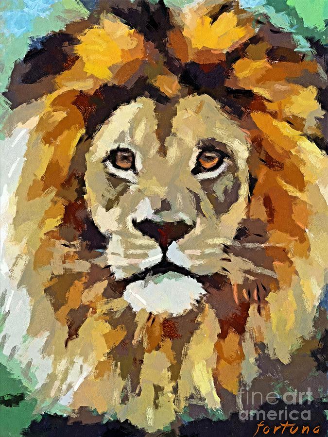 Lionhead Painting by Dragica  Micki Fortuna