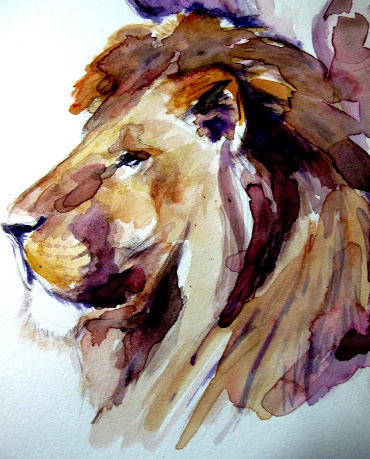 Lion Painting - Lionheart by Lyn Pacific