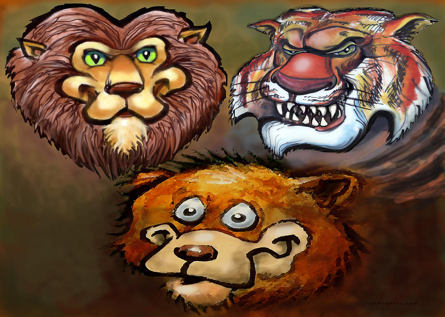 Lions And Tigers And Bears Oh My Painting