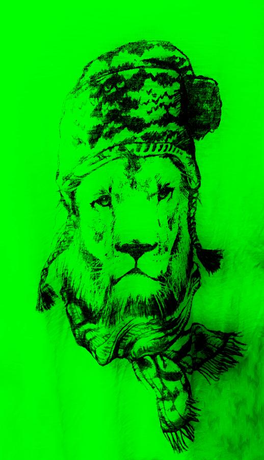 Winters Lion Green Photograph by Rob Hans