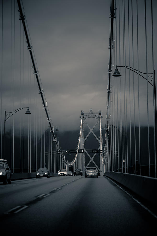 Abstract Photograph - Lions gate bridge Vancouver by Eti Reid