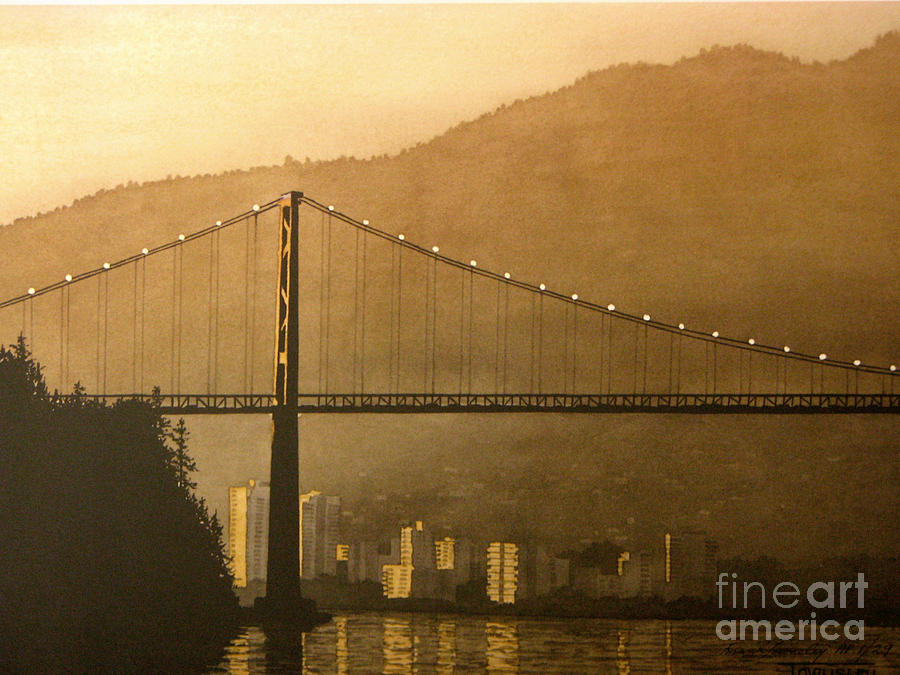 Bridge Painting - Lions Gate by Frank Townsley
