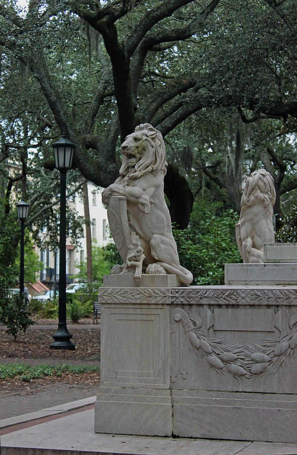 Lions in the Park - Savannah Georgia II Photograph by Suzanne Gaff