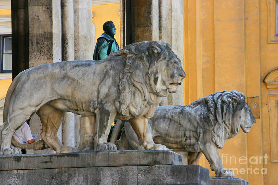 Lions, Munich, Germany Photograph by Holly C. Freeman