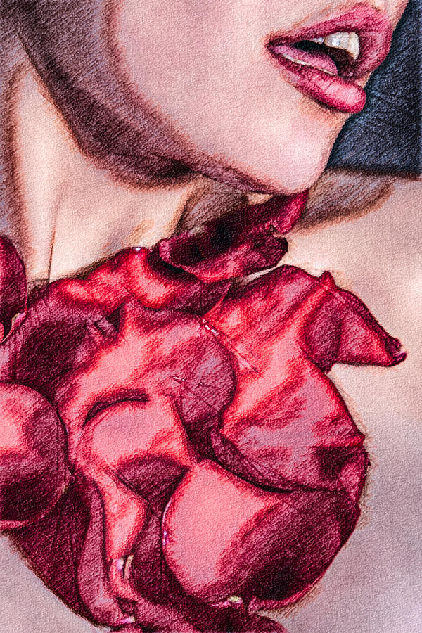 Rose Photograph - Lips by Eugene Volkov