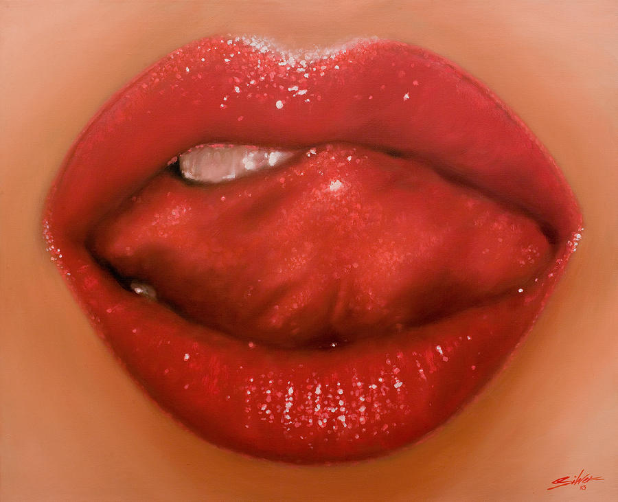 Nude Painting - Lips I by John Silver