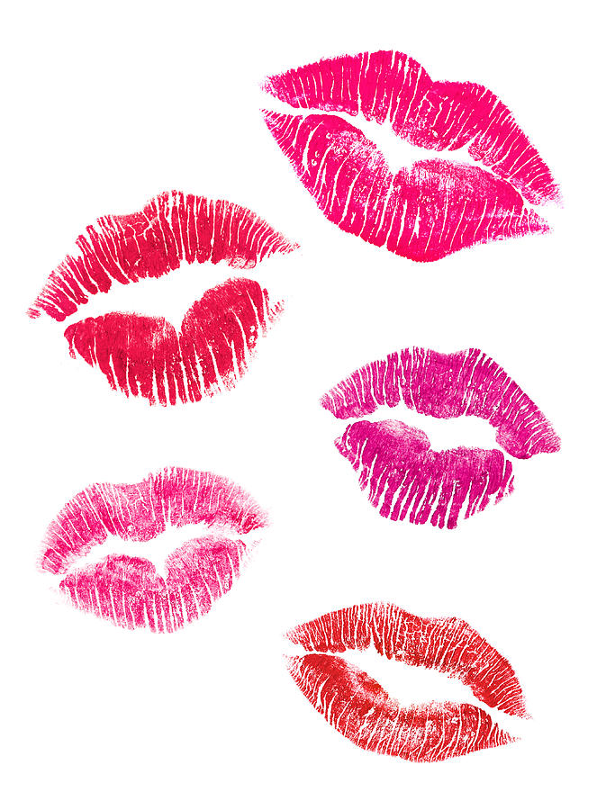 Lipstick kisses Photograph by Viorika