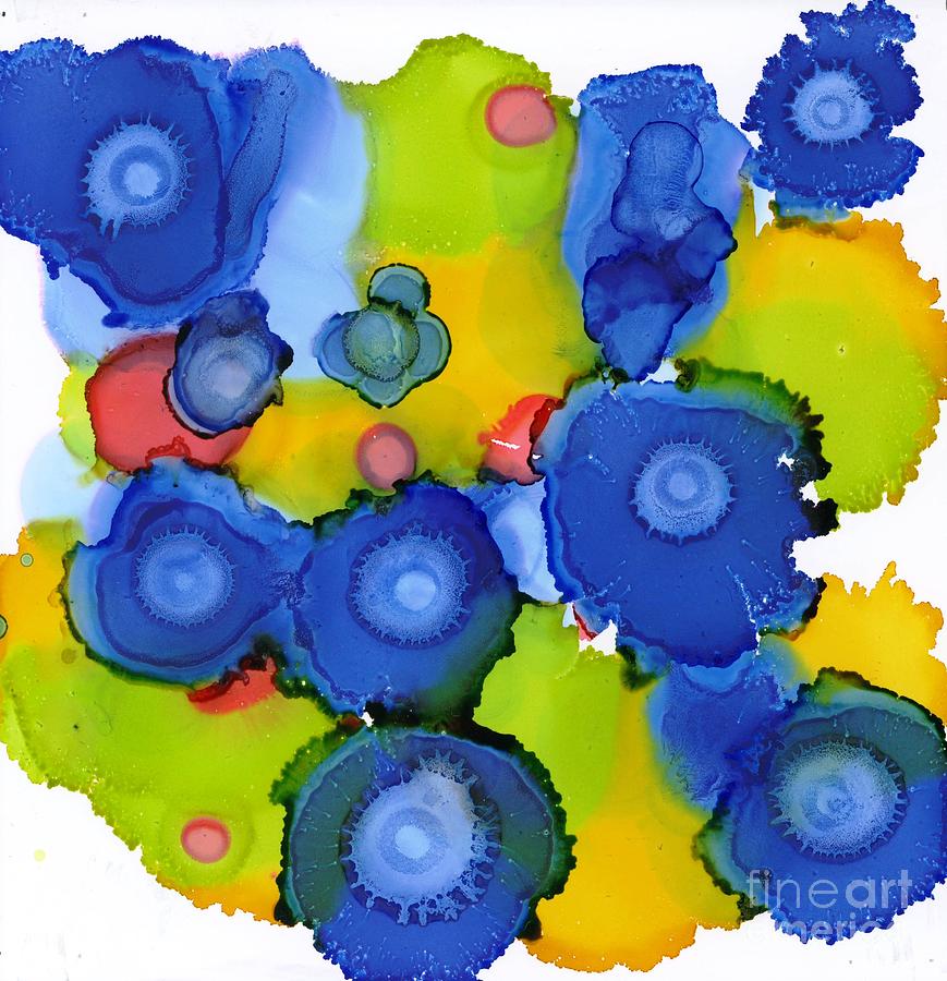 Liquid Blue Bonnets Painting by Yolanda Koh