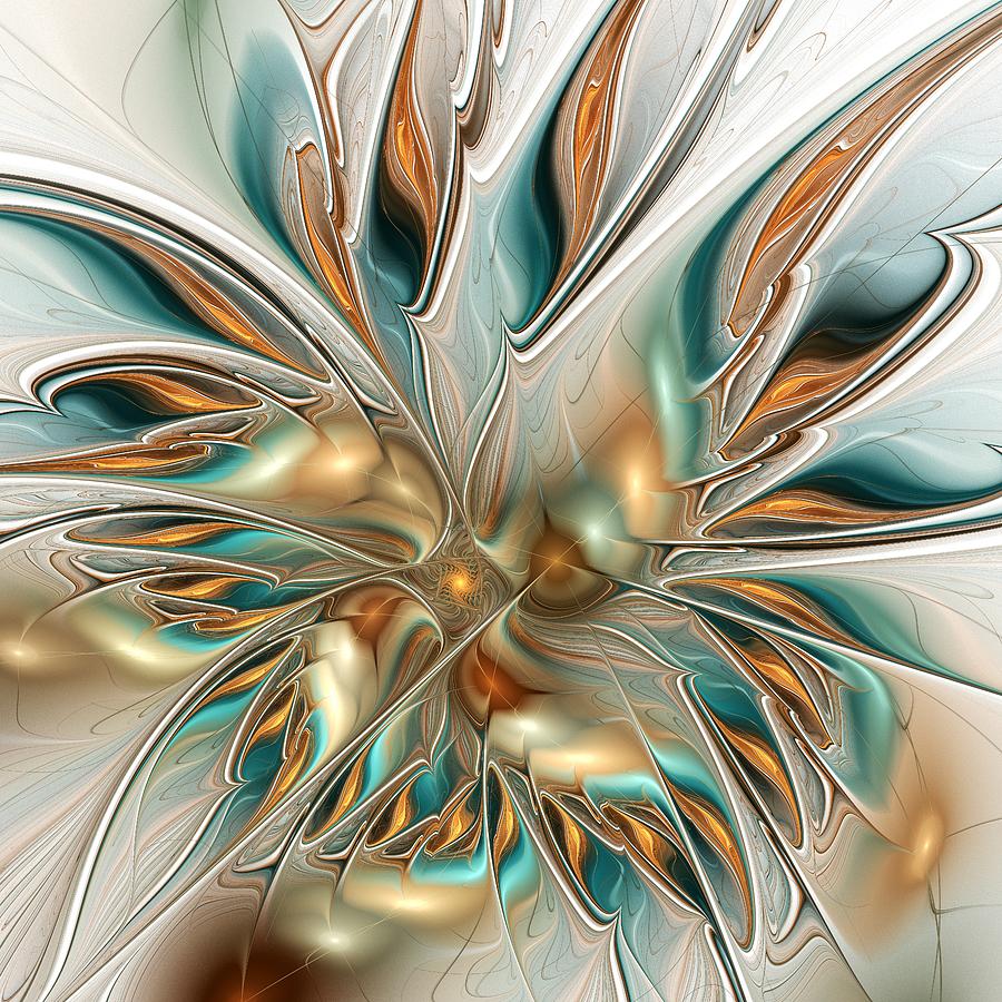 Liquid Digital Art - Liquid Flame by Anastasiya Malakhova